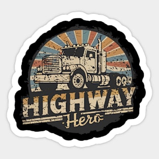 Retro Vintage Truck Driver Trucker Sticker